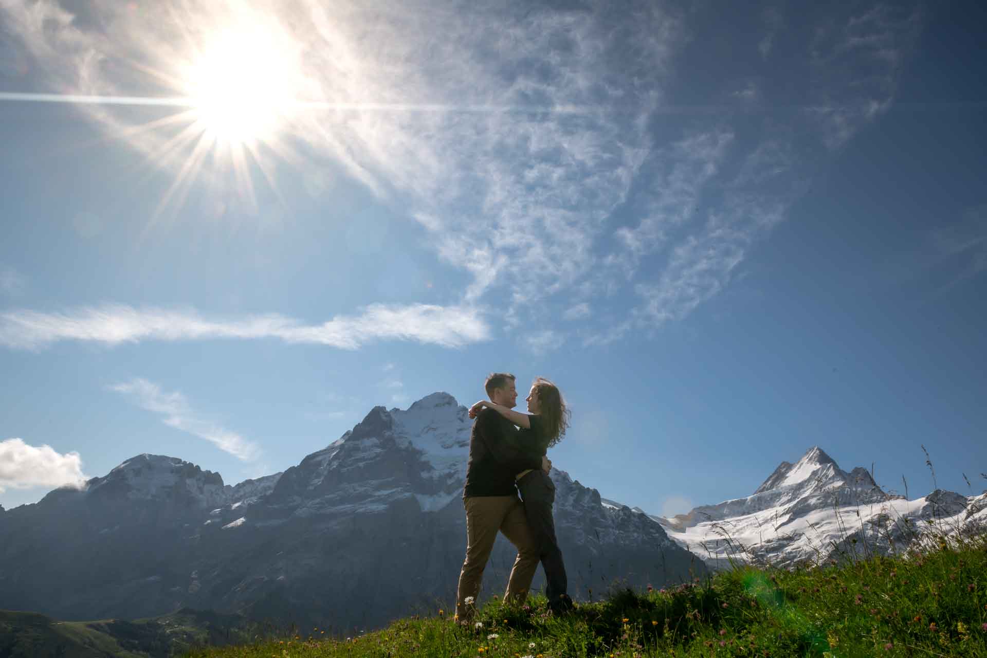 Engagement on Grindelwald's First Mountain