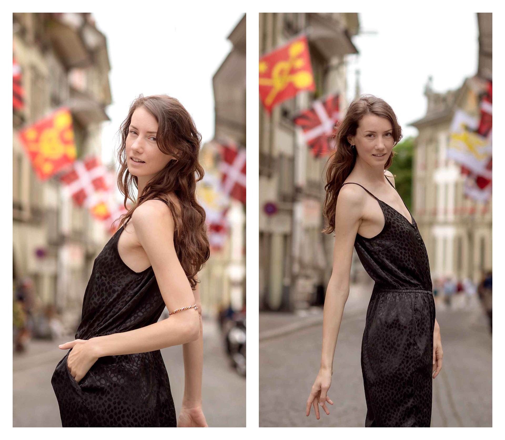 Model photo shoot in a studio in Bern with photographer John Wisdom