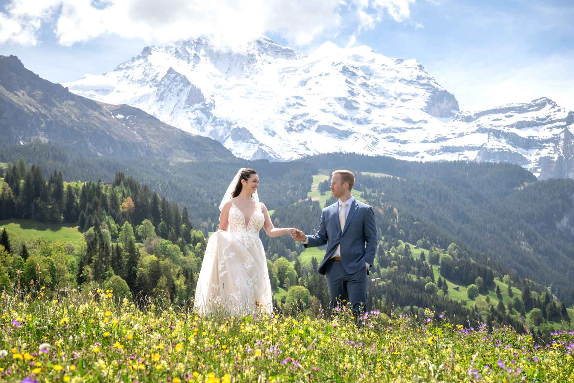 Wedding Photo Shoot in Wengen