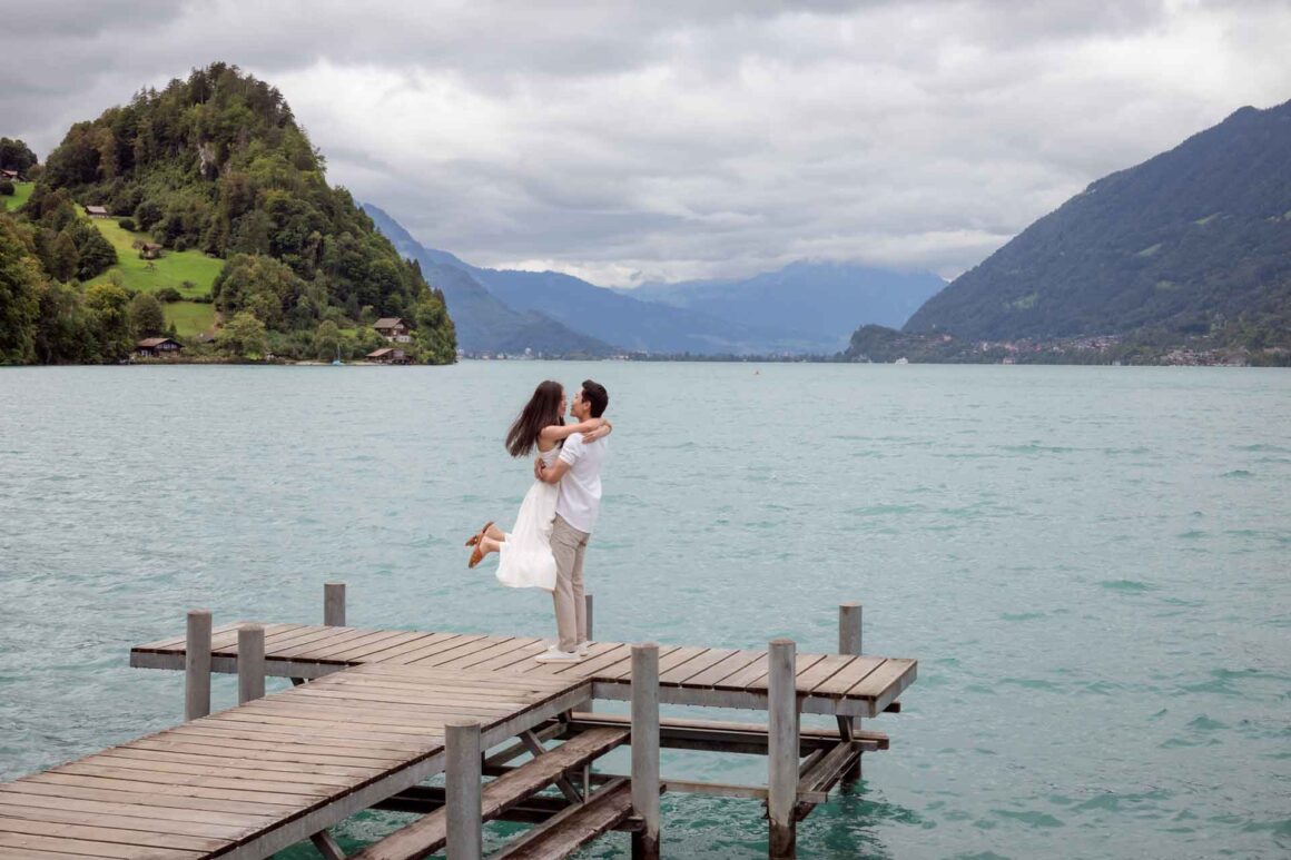 Engagement on Iseltwald Pier