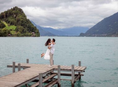 Engagement on Iseltwald Pier