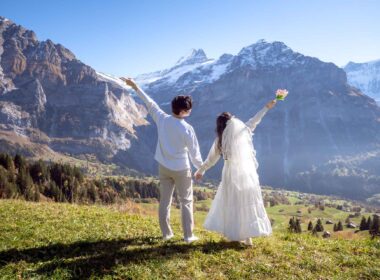 After the wedding photo shoot in Grindelwald