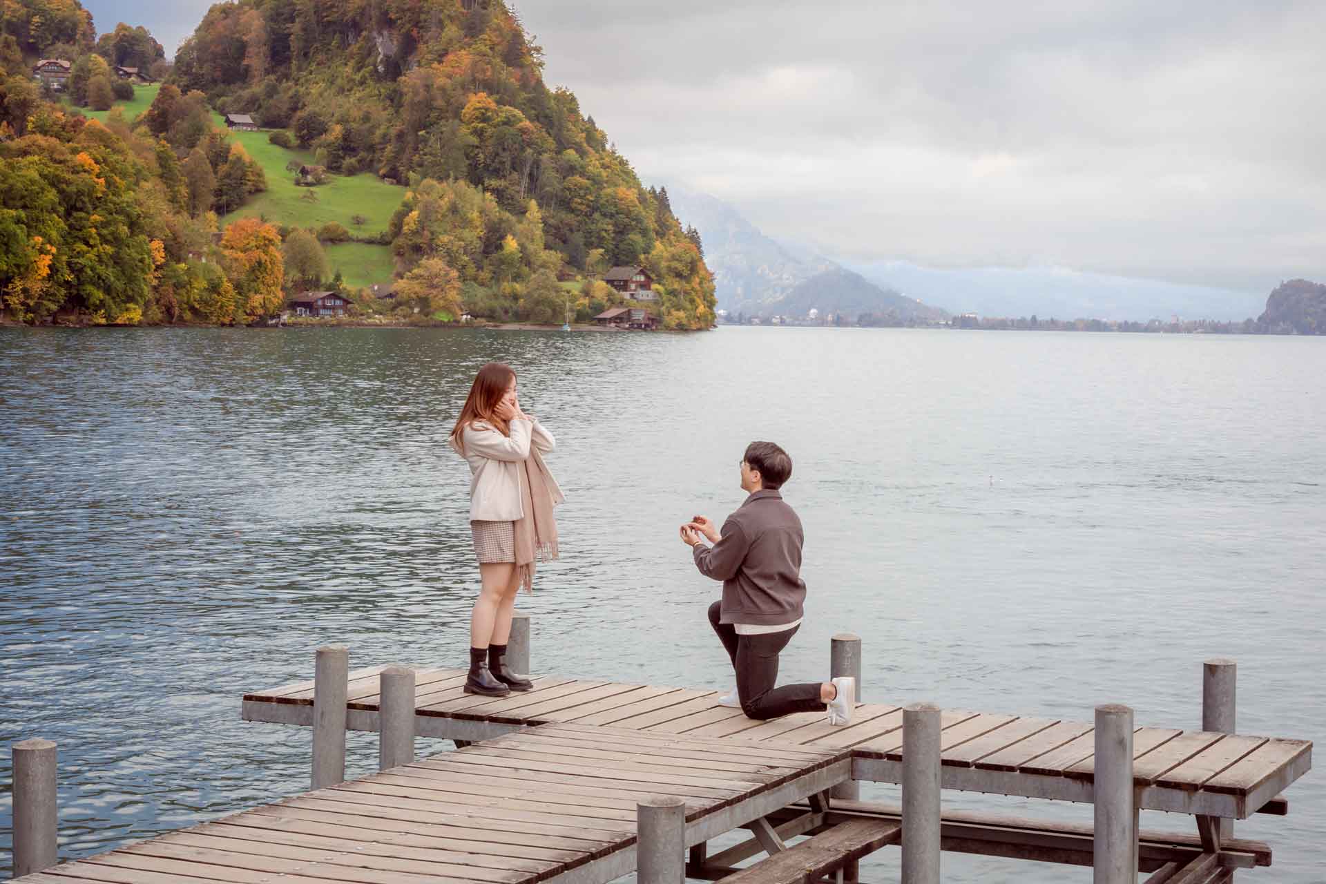 Surprise engagement in Iseltwald