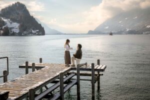 Engagement on Iseltwald Pier