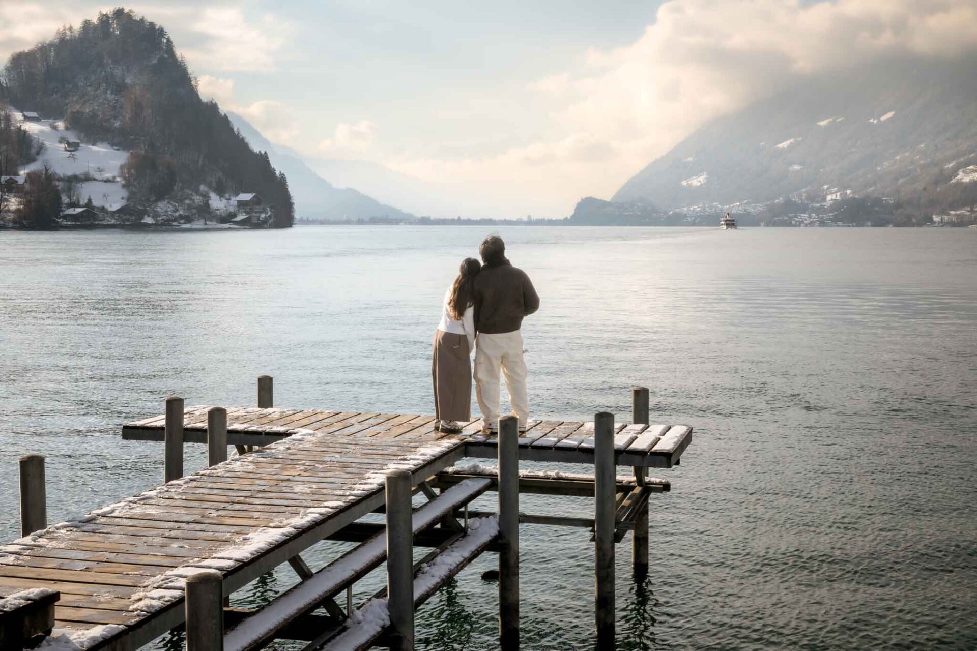Engagement on Iseltwald Pier