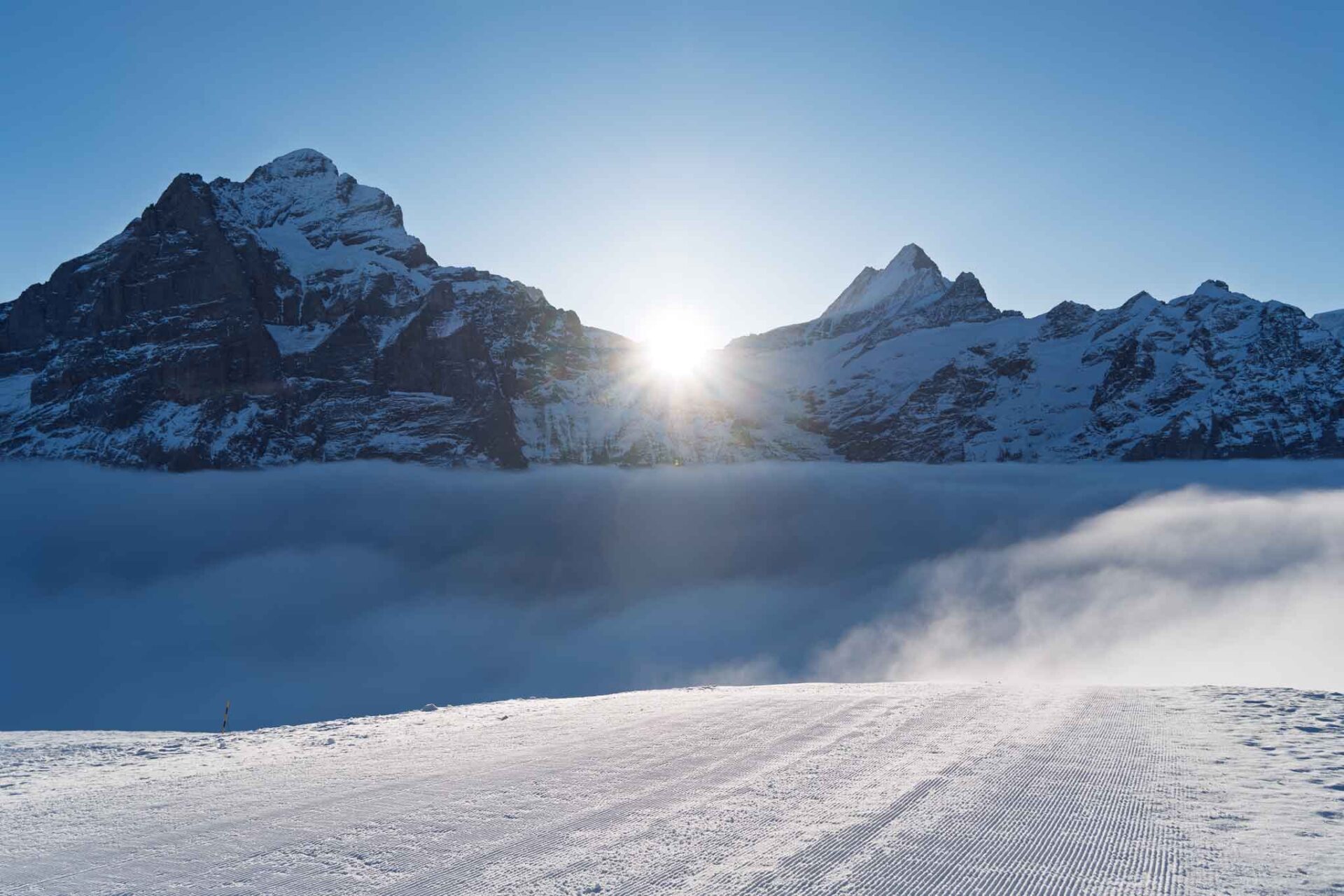 Clouds coming on Grindelwald First