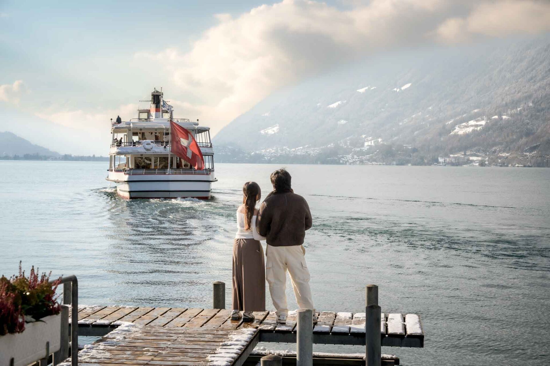 Engagement on Iseltwald Pier