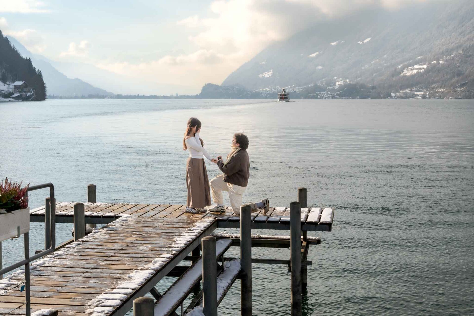 Engagement on Iseltwald Pier
