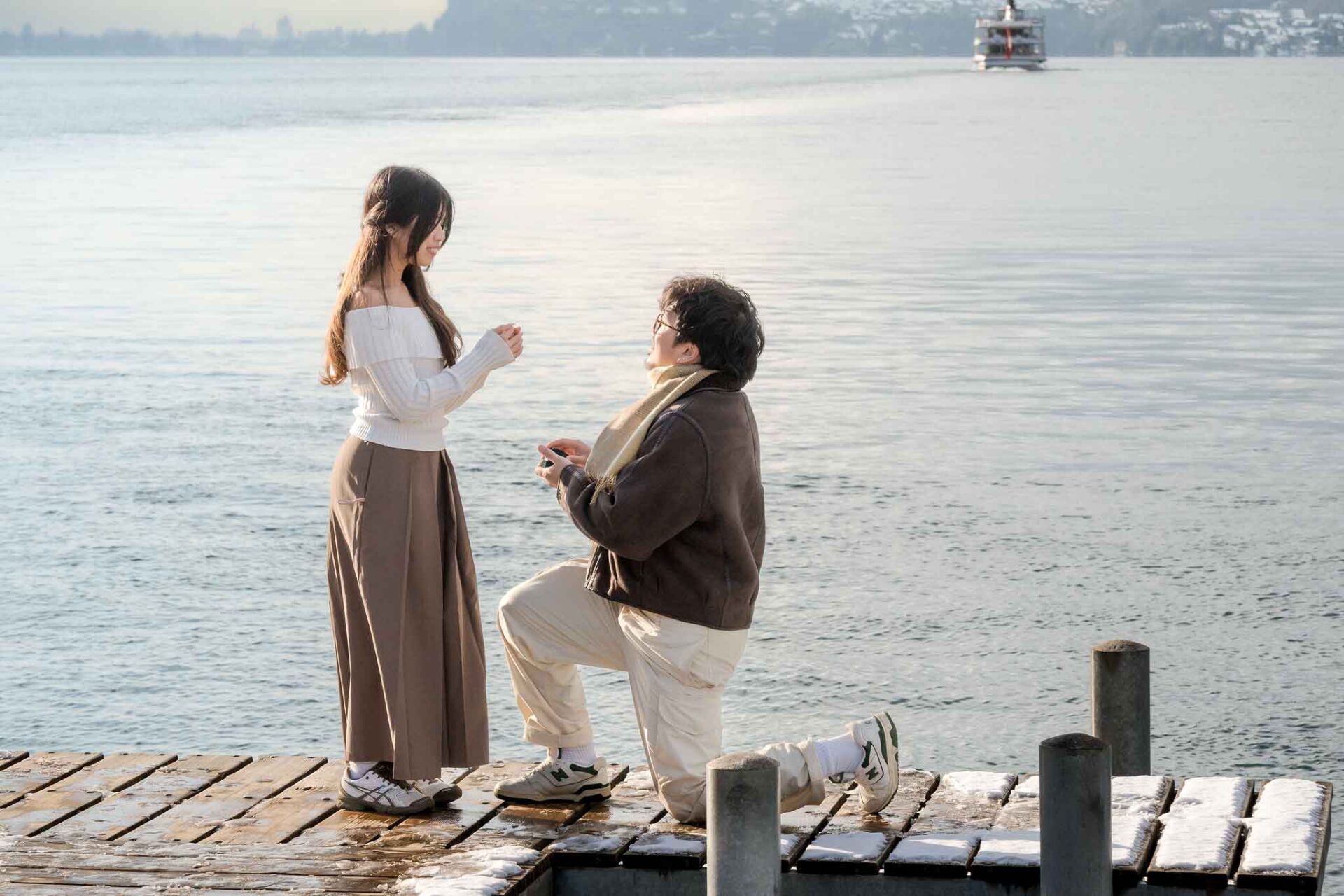Engagement on Iseltwald Pier