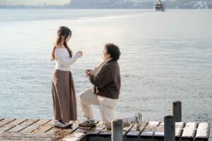 Surprise engagement on Iseltwald Pier Surprise engagement on Iseltwald Pier