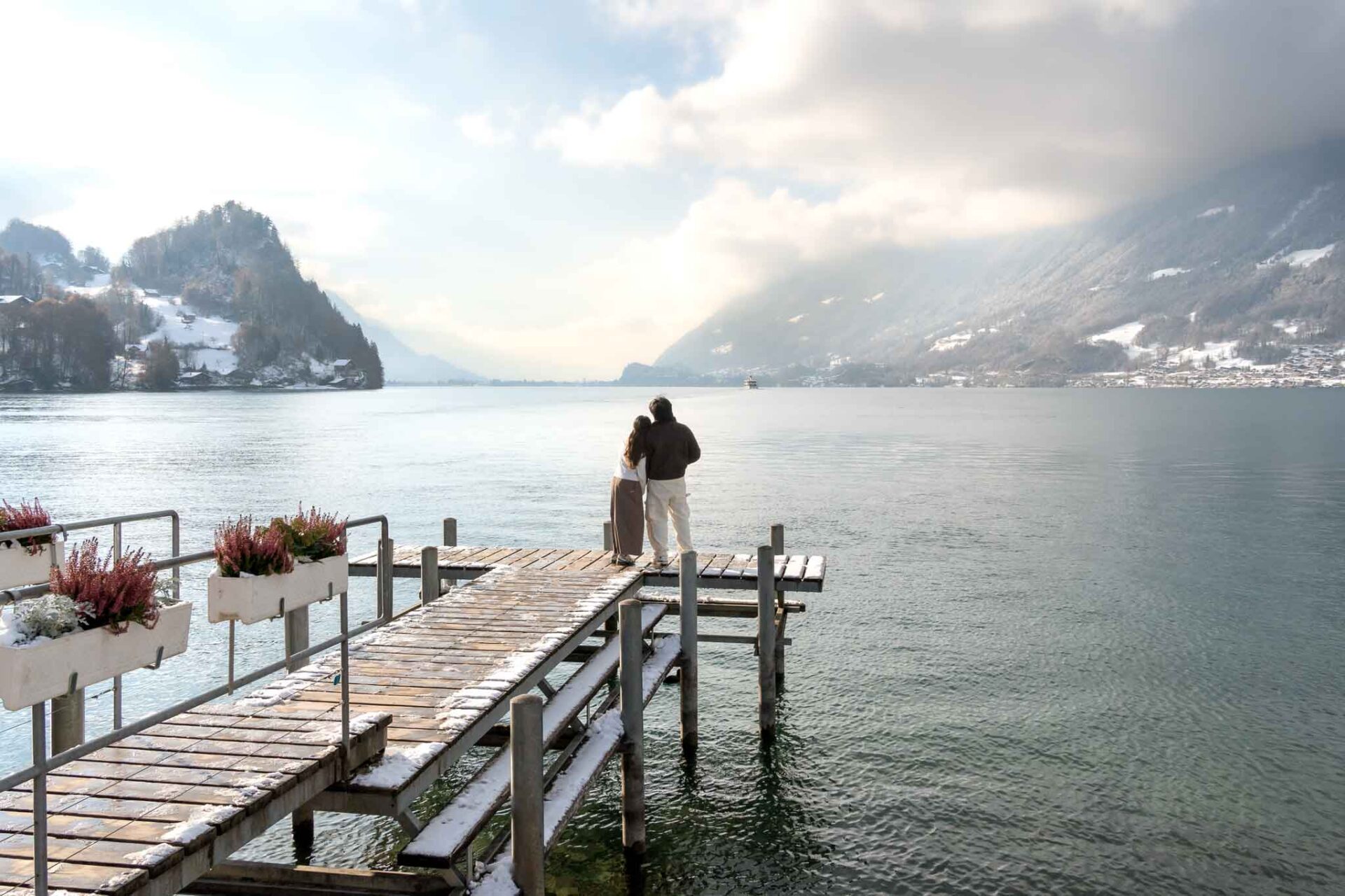 Engagement on Iseltwald Pier