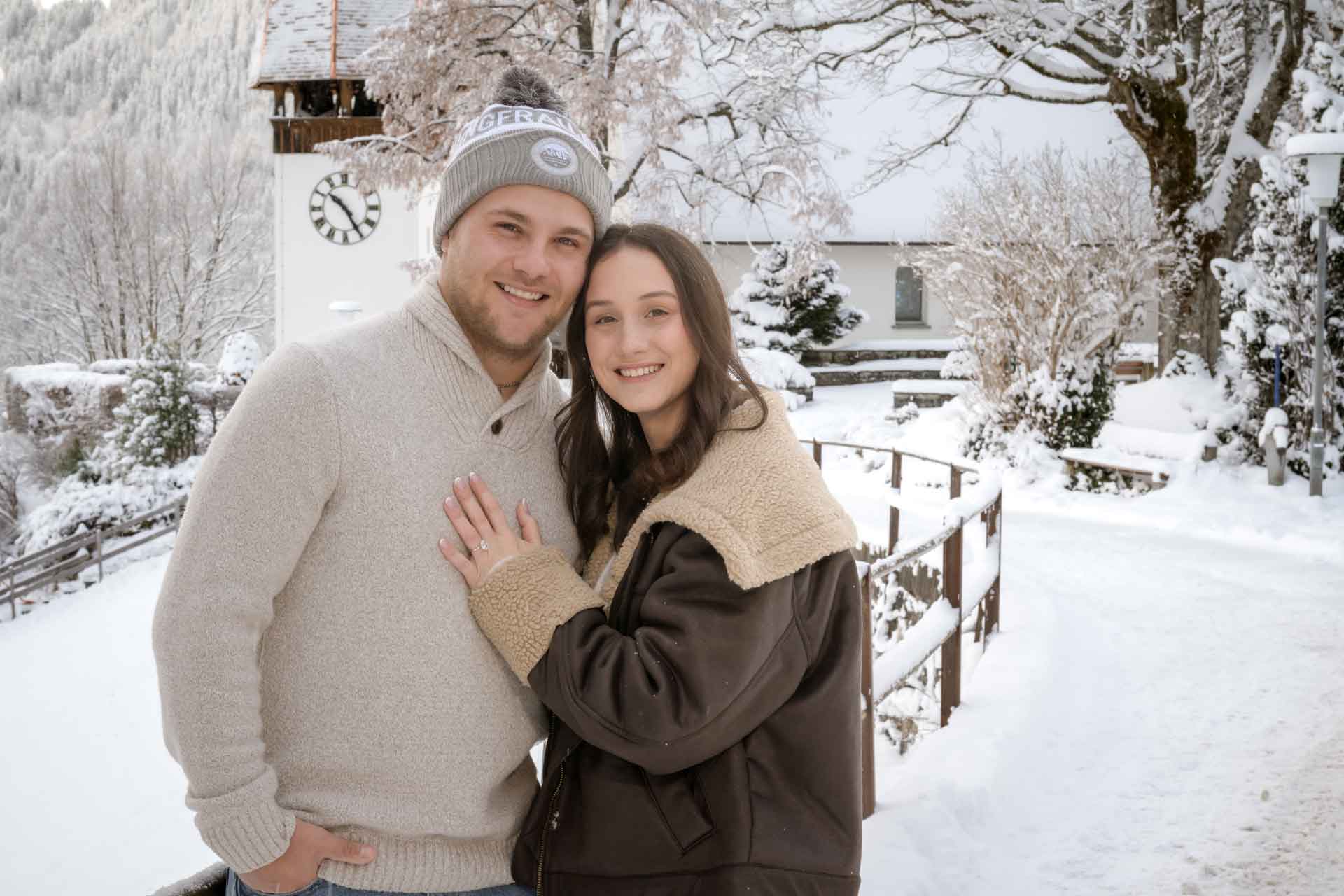 Engagement photo shoot in Wengen