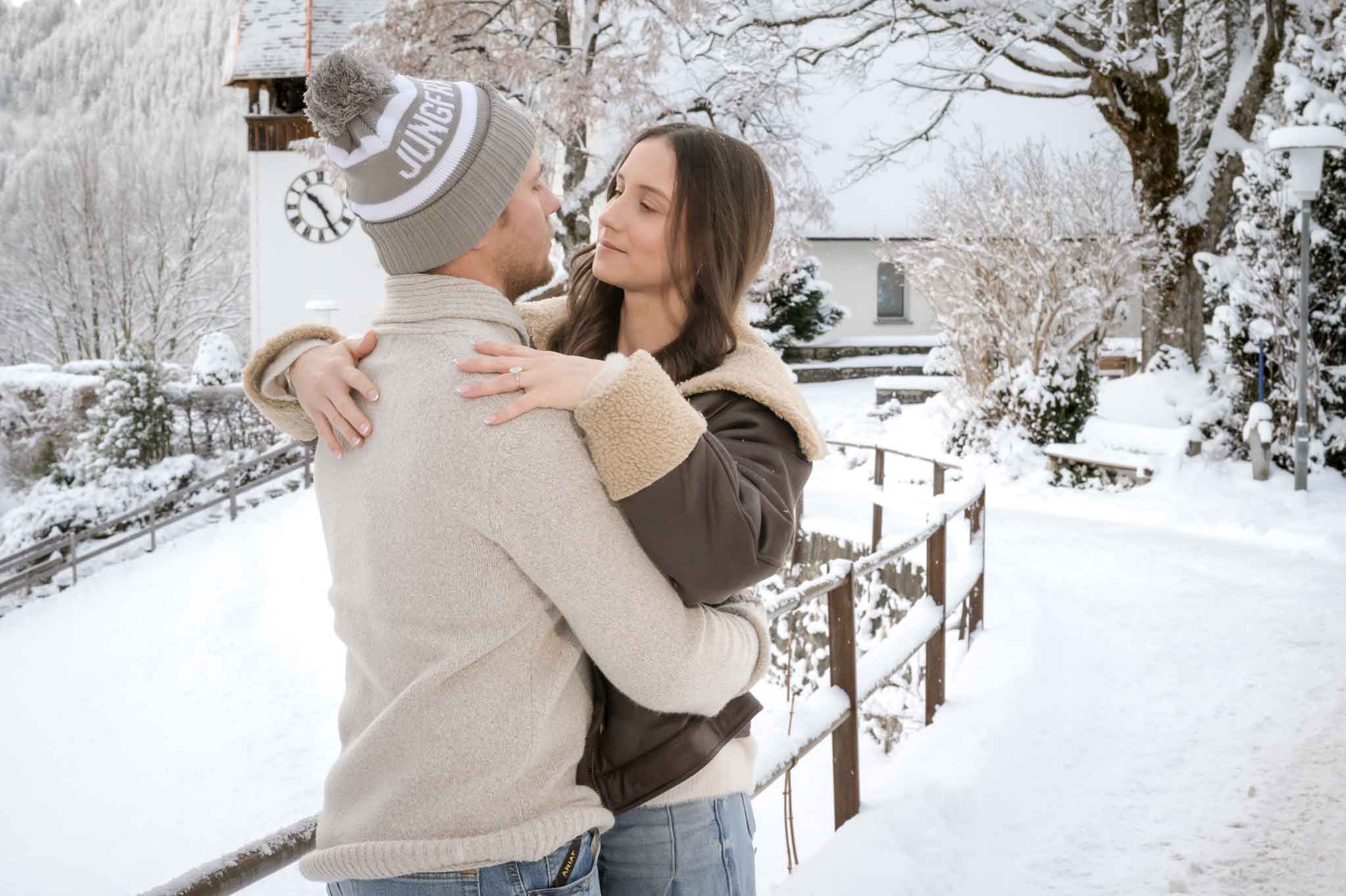 Wengen photographer for an engagement photo shoot.