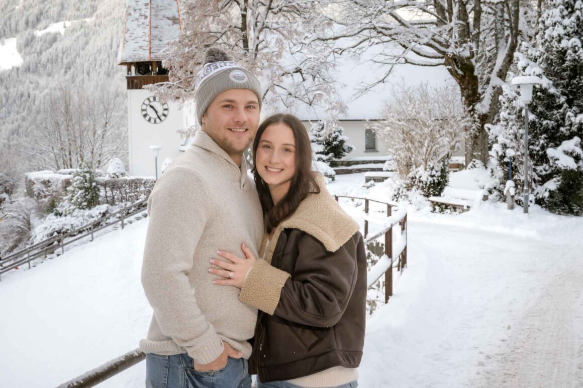 Engagement photo shoot in Wengen