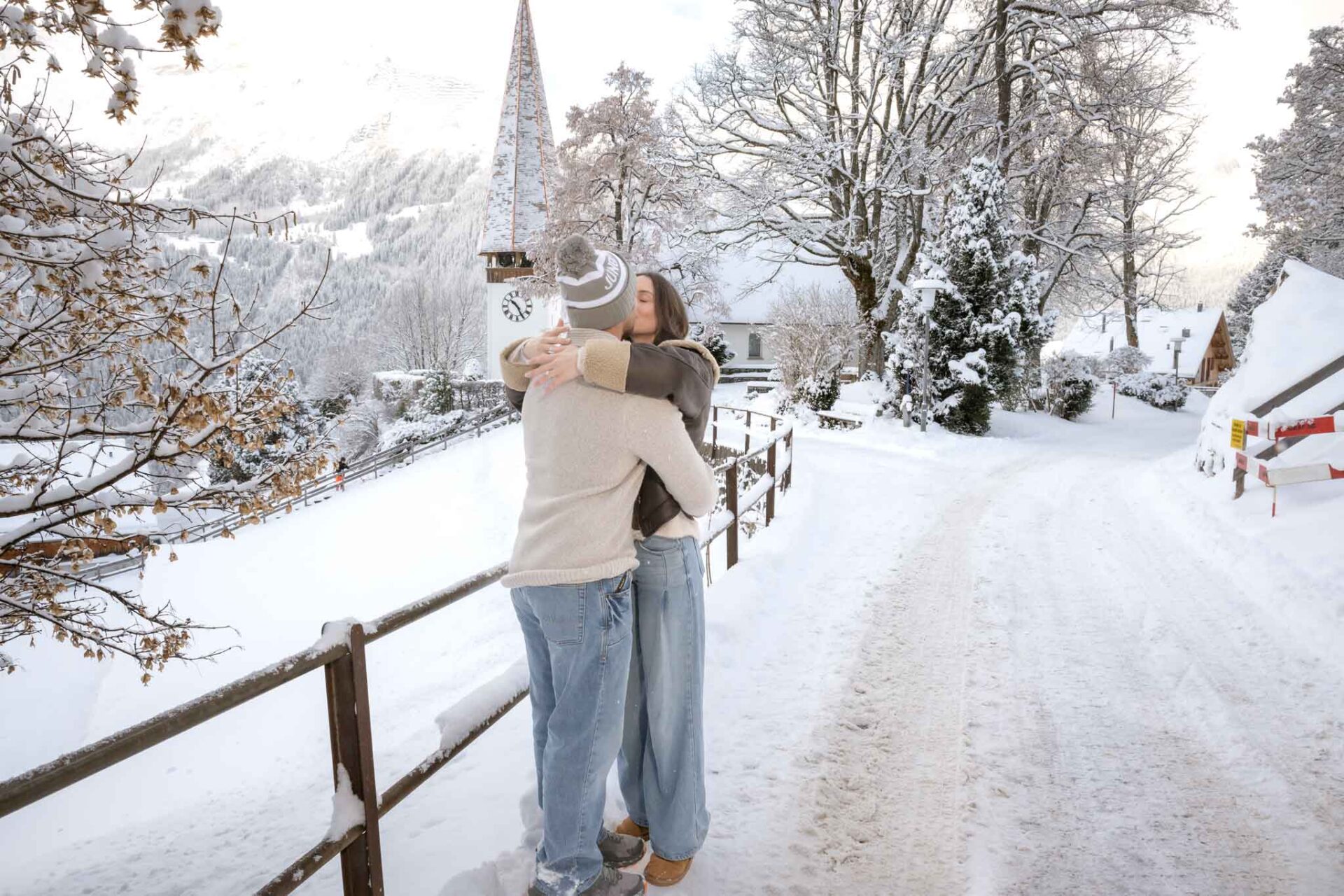 Engagement photo shoot in Wengen