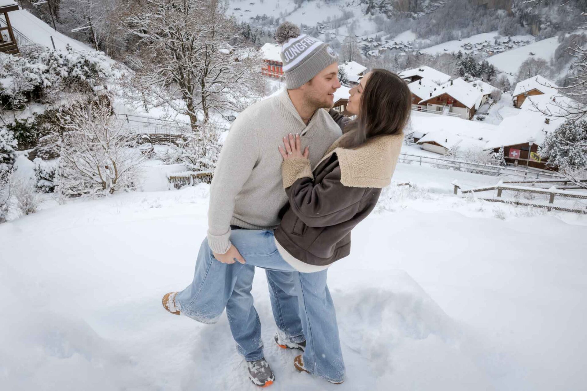 Engagement photo shoot in Wengen