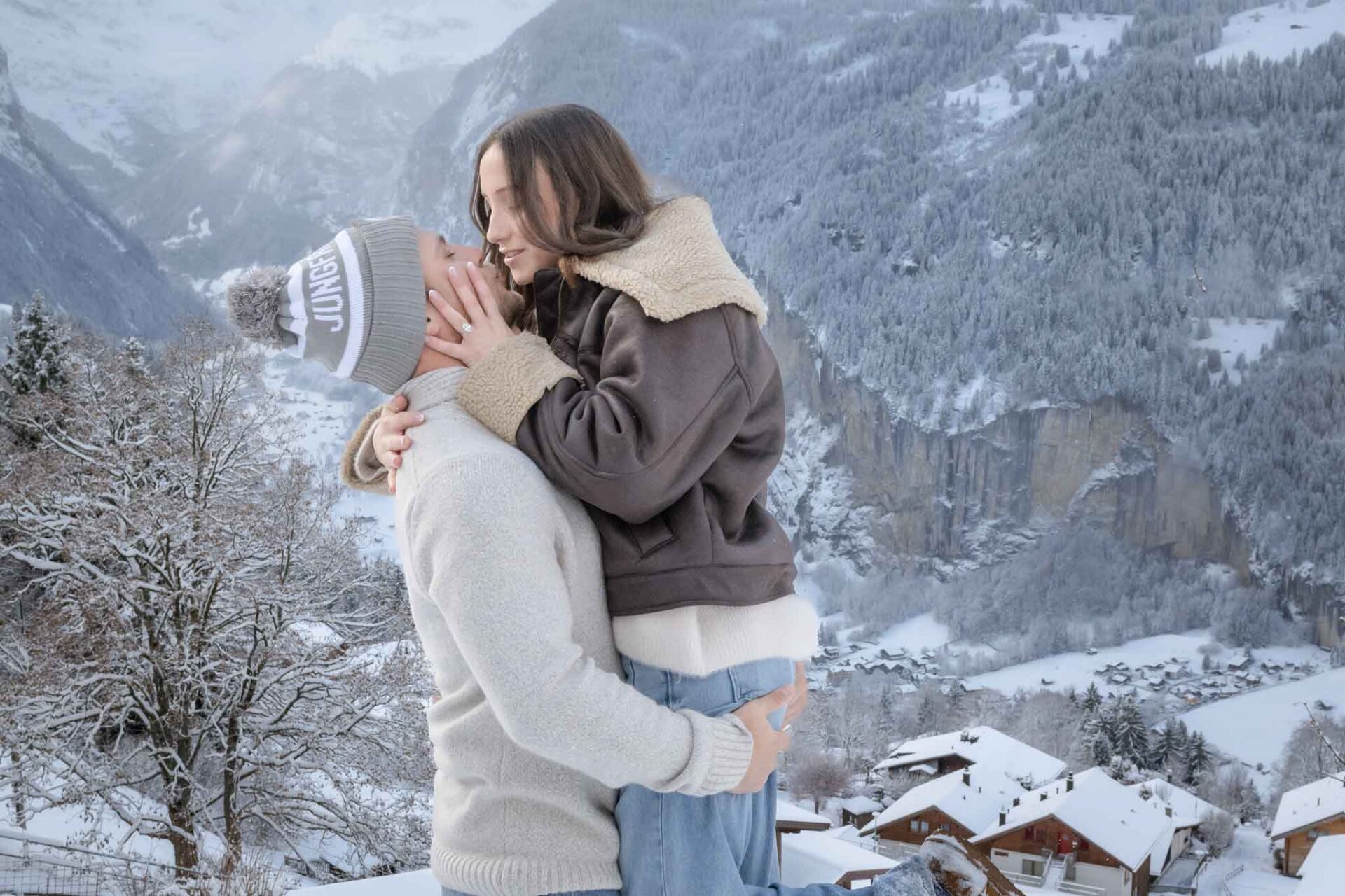 Engagement photo shoot in Wengen