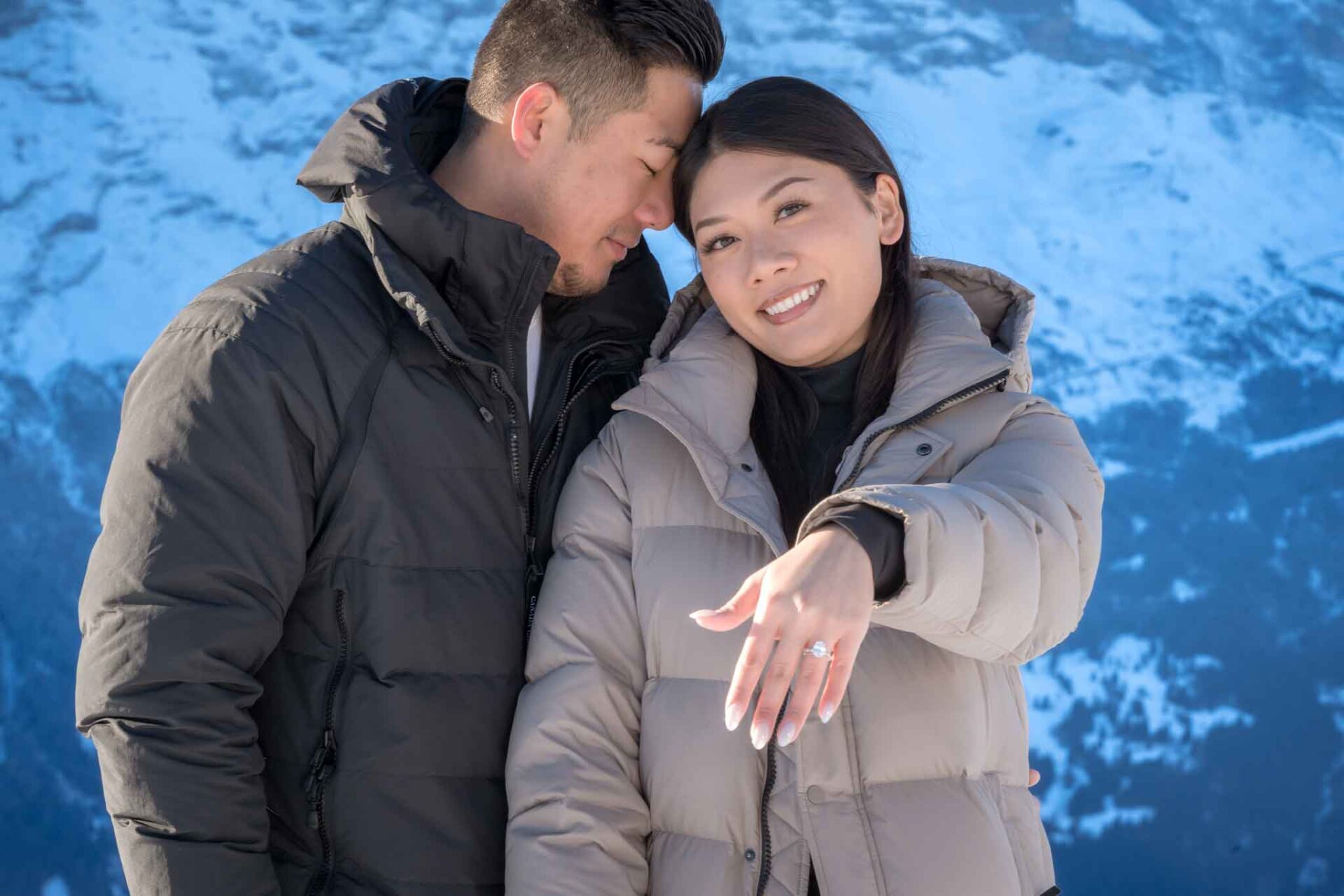 Engagement on Grindelwald First mountain