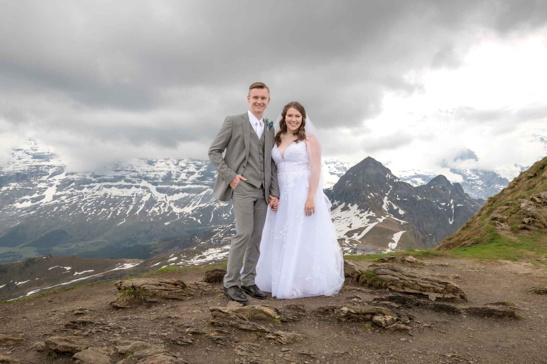 Wedding photo shoot on Männlichen