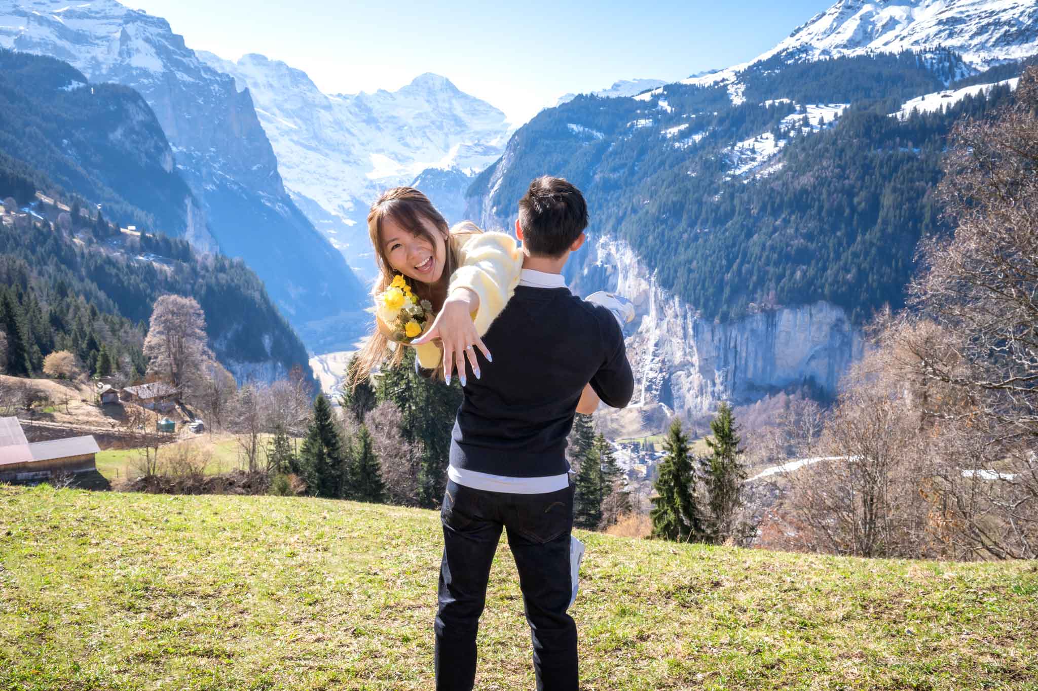 Photographer for a surprise proposal in Lauterbrunnen, Switzerland. 