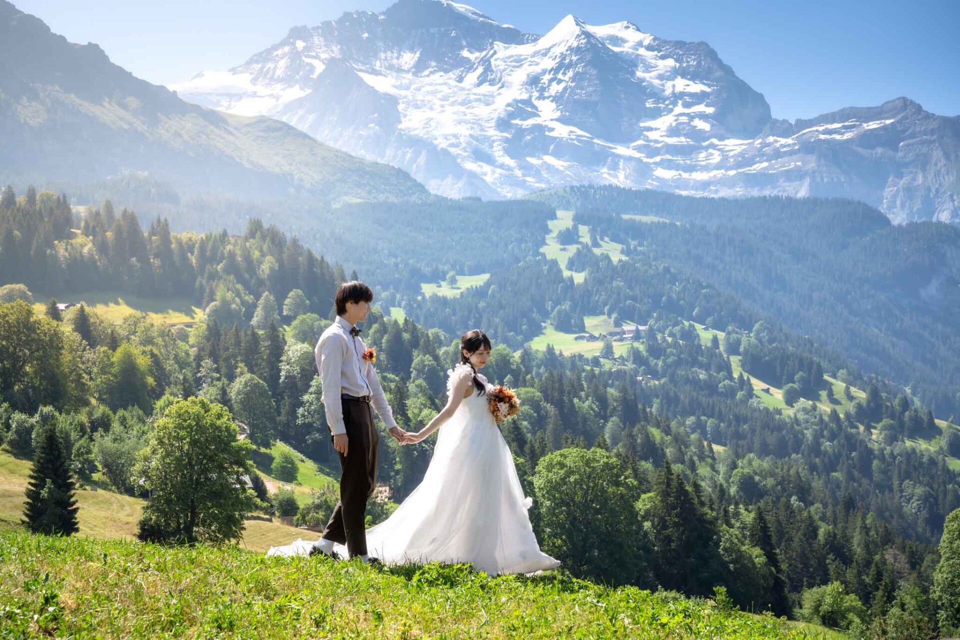 wedding photo shoot in Wengen