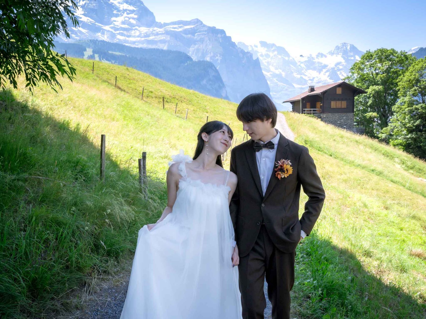 wedding photo shoot in Wengen