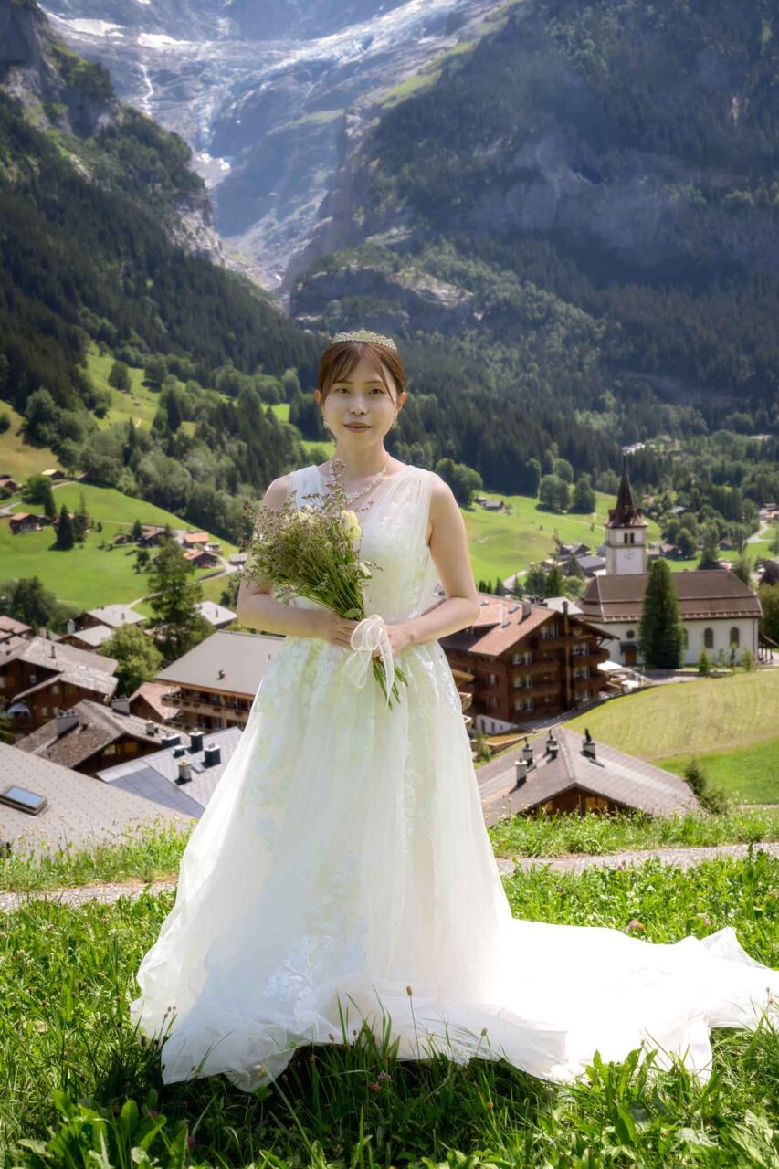 wedding photo shoot in Grindelwald, Switzerland.