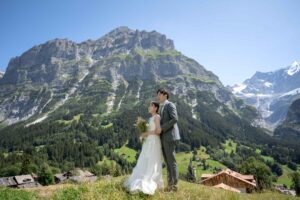 wedding photo shoot in Grindelwald, Switzerland.