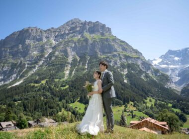 wedding photo shoot in Grindelwald, Switzerland.