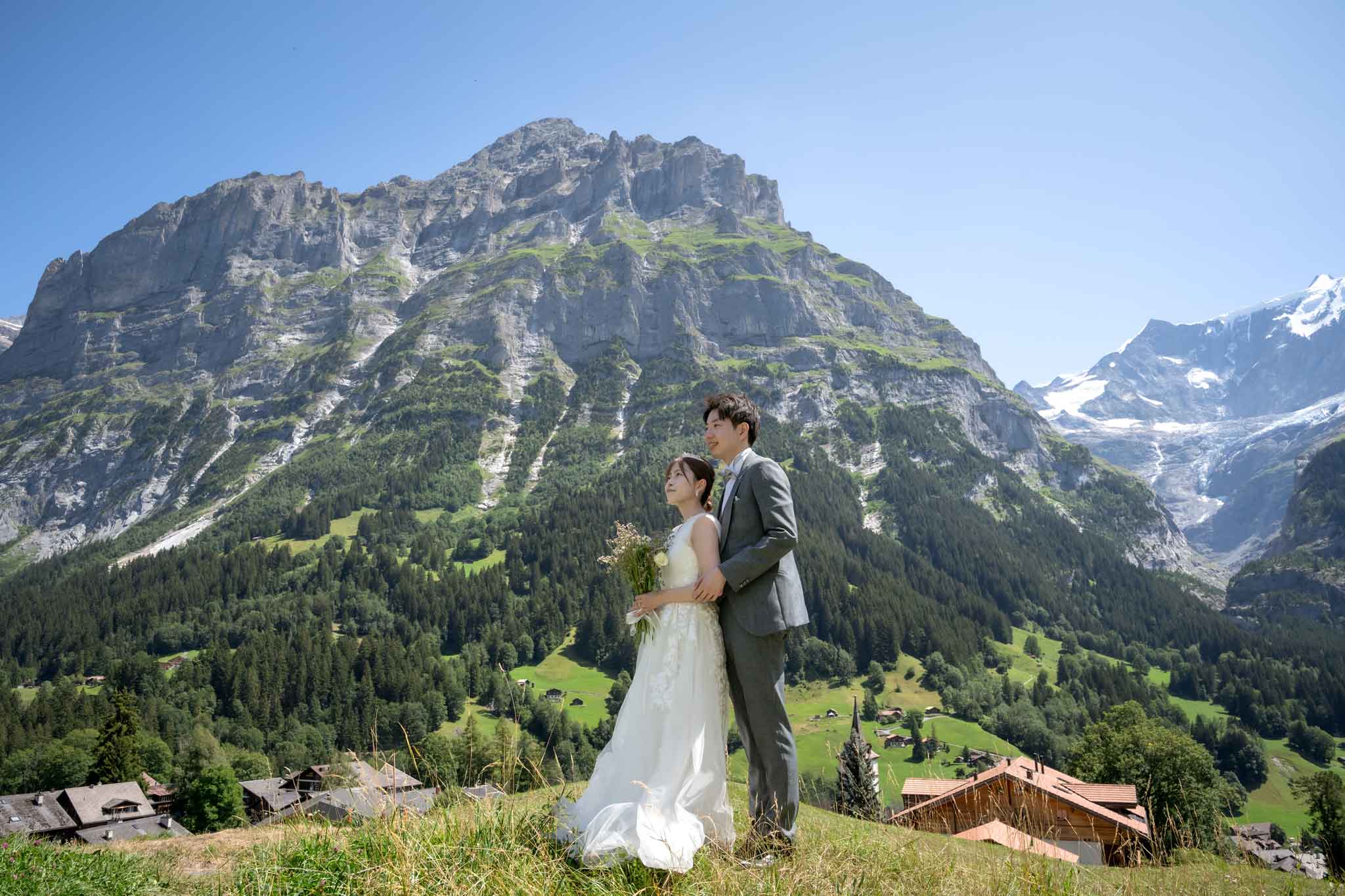wedding photo shoot in Grindelwald, Switzerland.