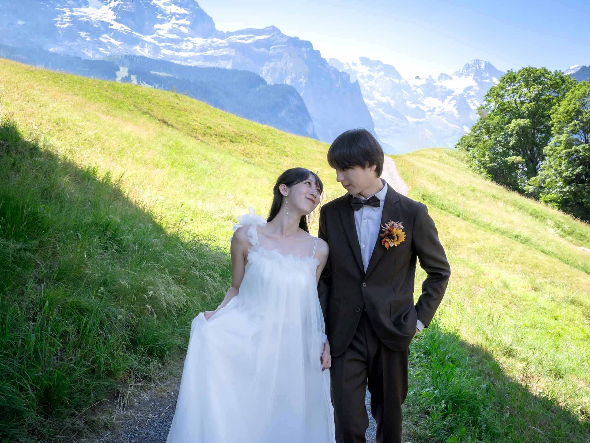 wedding photo shoot in Wengen