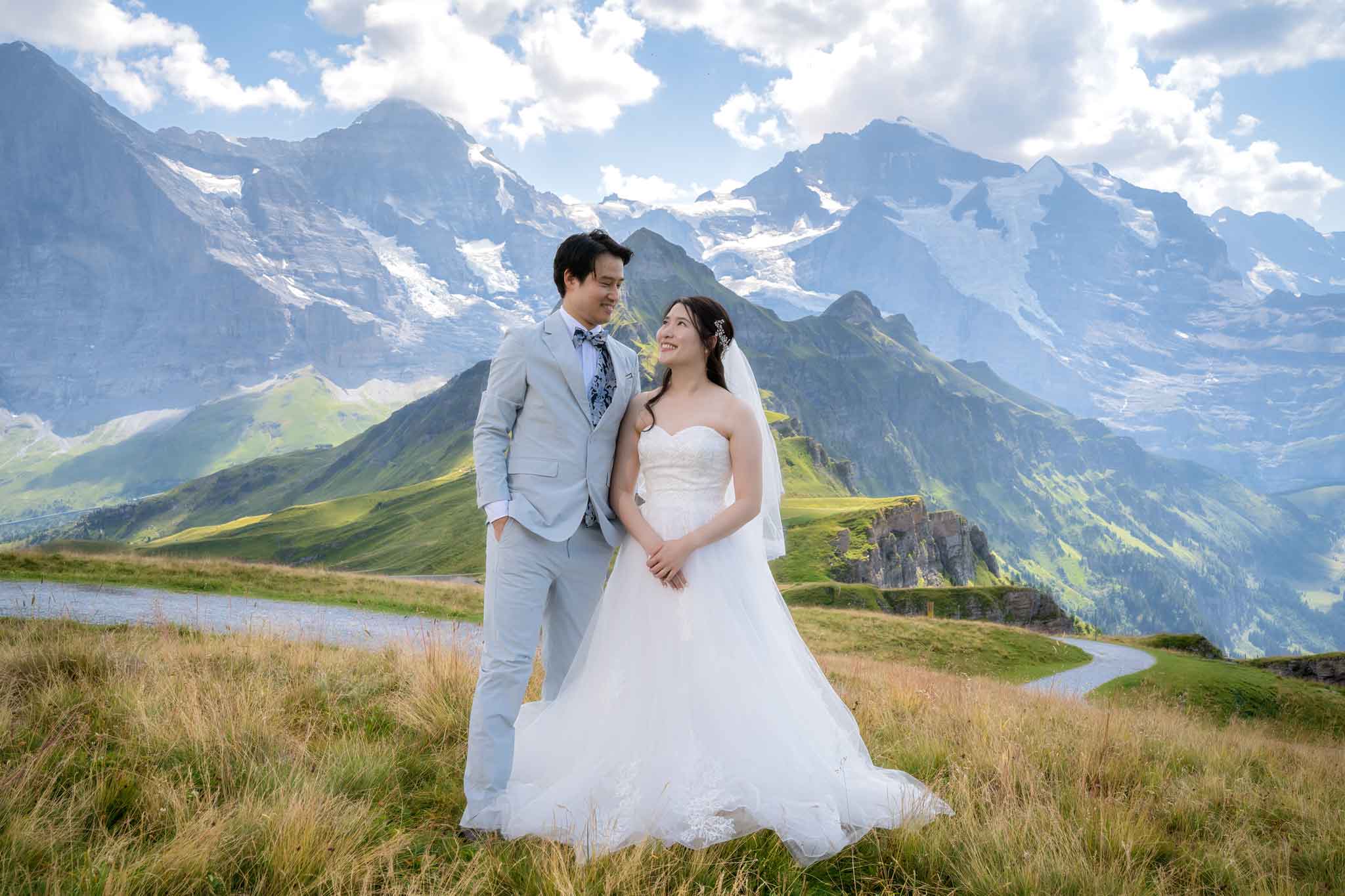 Wedding Photo Shoot on Männlichen Mountain