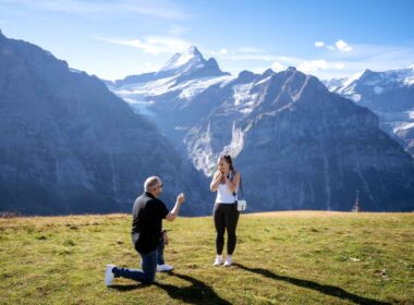 surprise engagement on grindelwald first