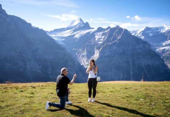 surprise engagement on grindelwald first