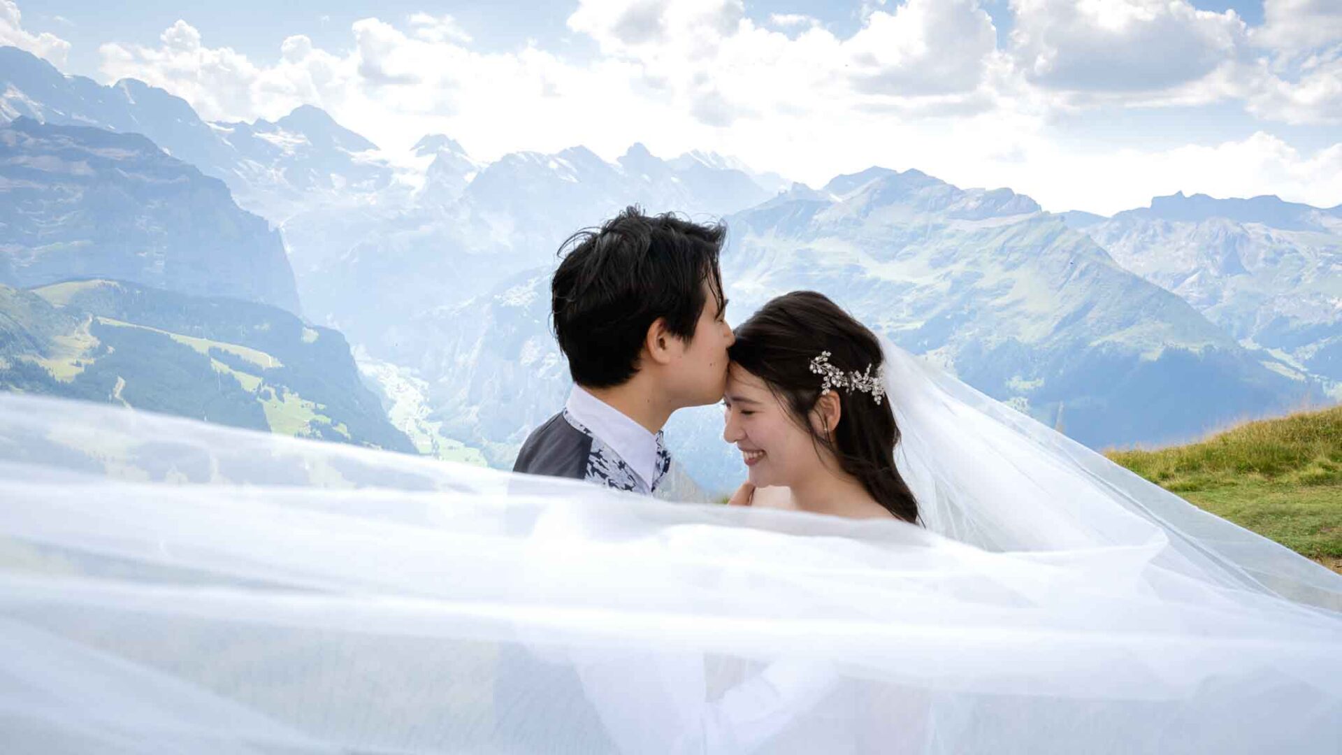 スイスでの結婚式の写真