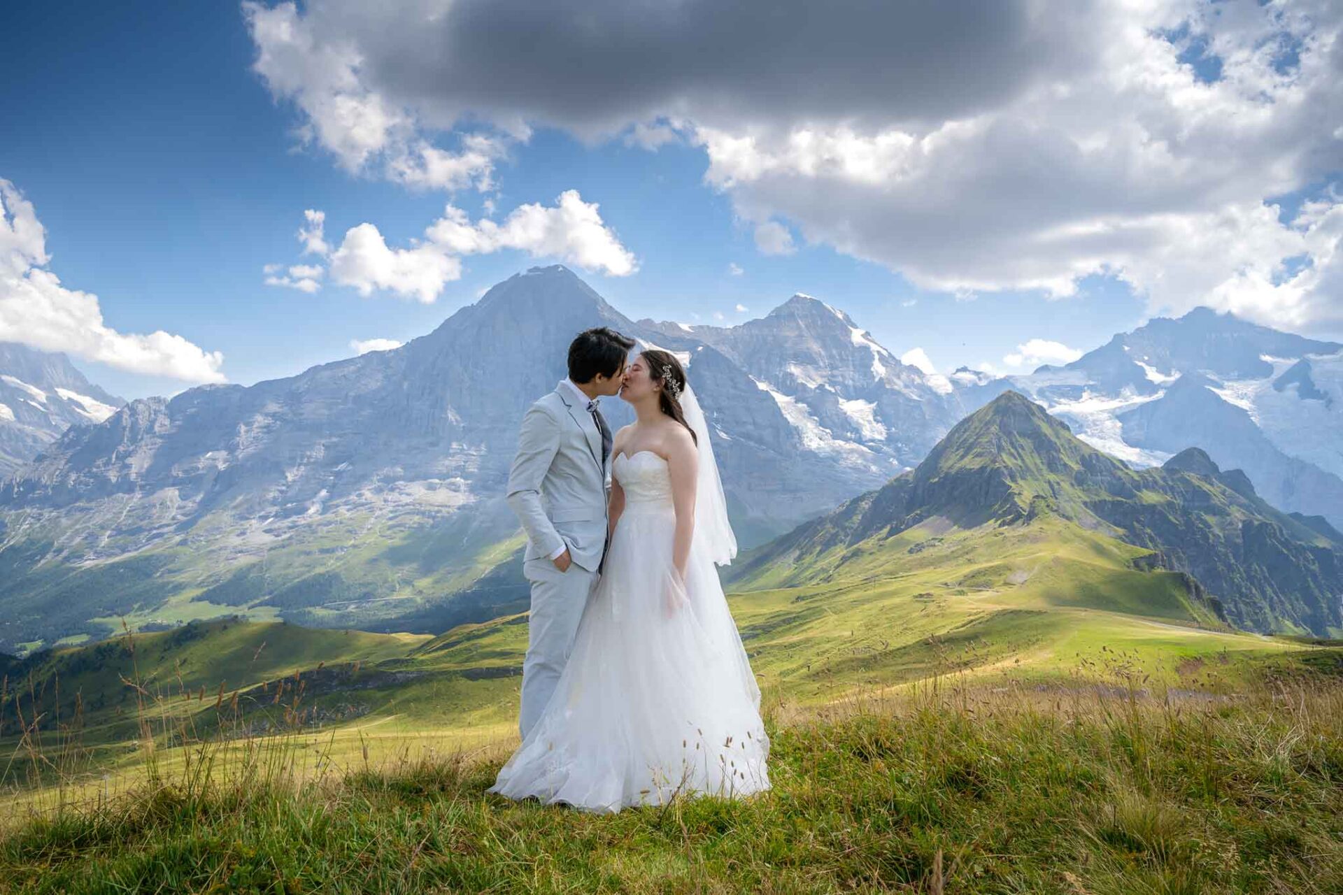 スイスでの結婚式の写真