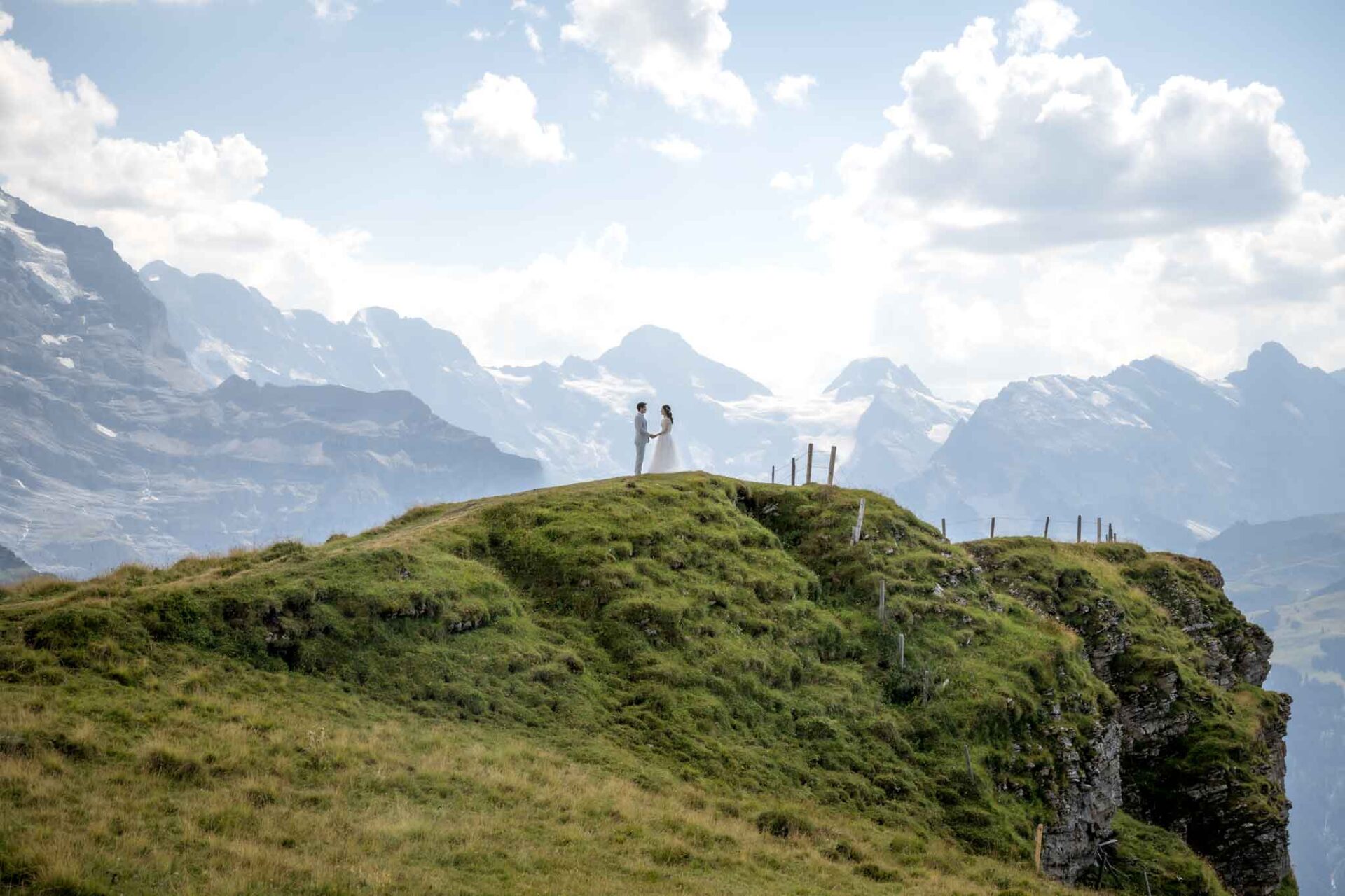 スイスでの結婚式の写真