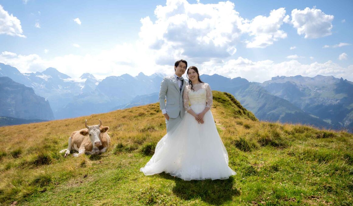 スイスでの結婚式の写真
