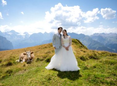 スイスでの結婚式の写真