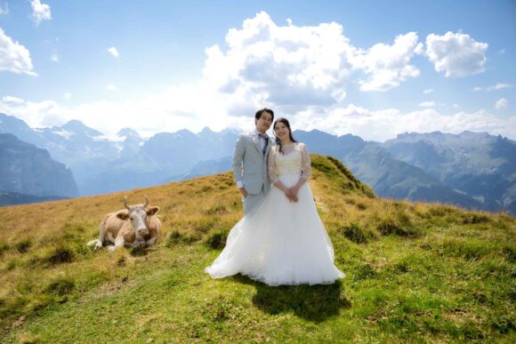 スイスでの結婚式の写真