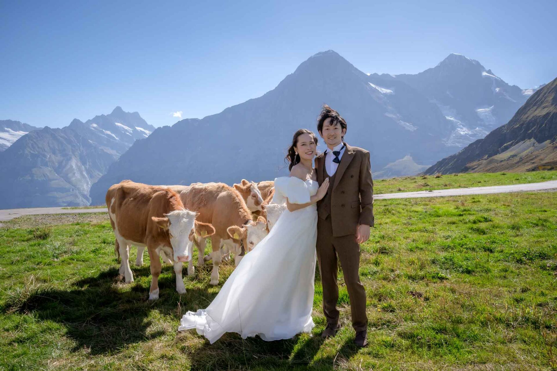 スイスでの結婚式の写真