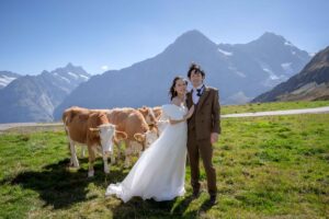 スイスでの結婚式の写真