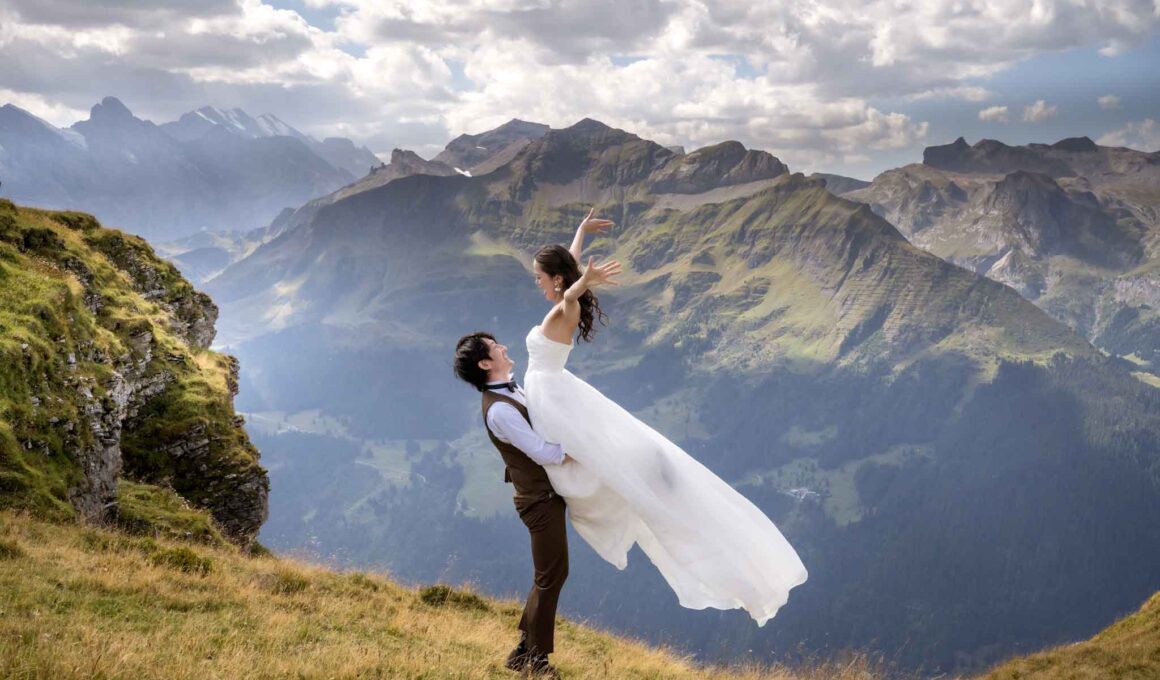 スイスでの結婚式の写真