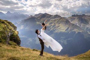 スイスでの結婚式の写真