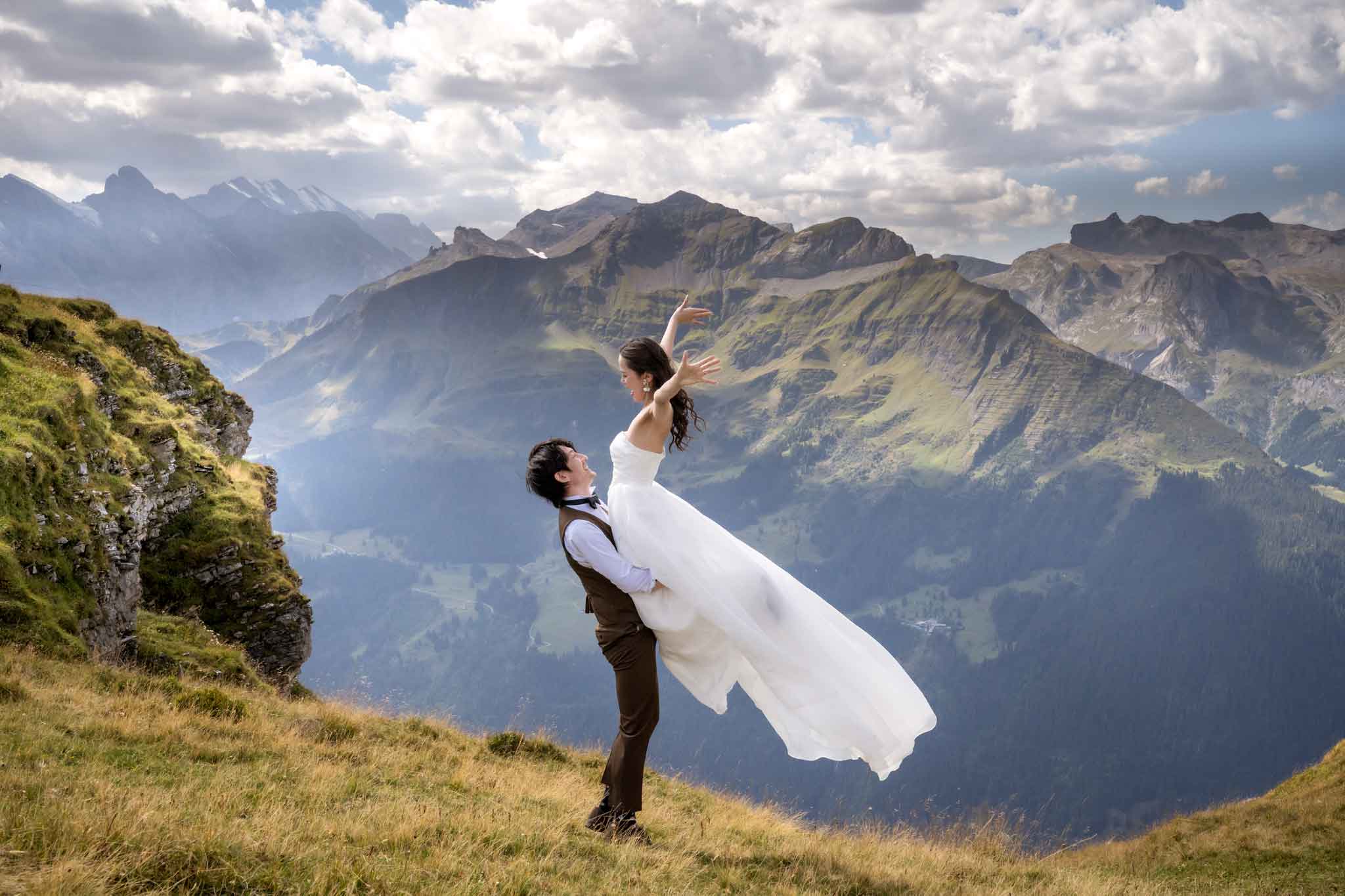 スイスでの結婚式の写真