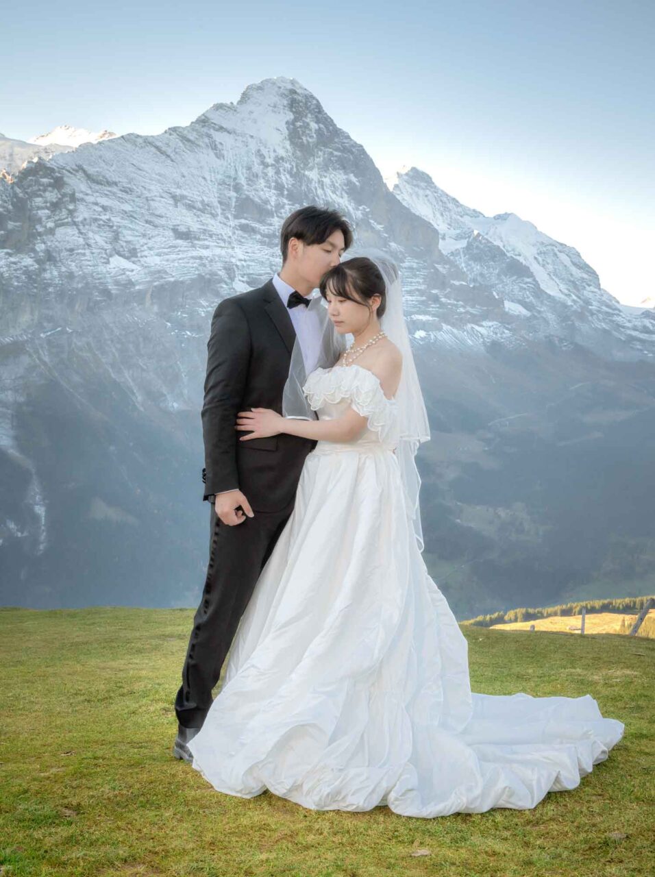 Wedding photo shoot on Grindelwald First