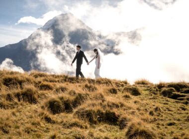 Wedding photo shoot on Männlichen, Switzerland