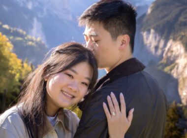 surprise engagement in Lauterbrunnen Switzerland