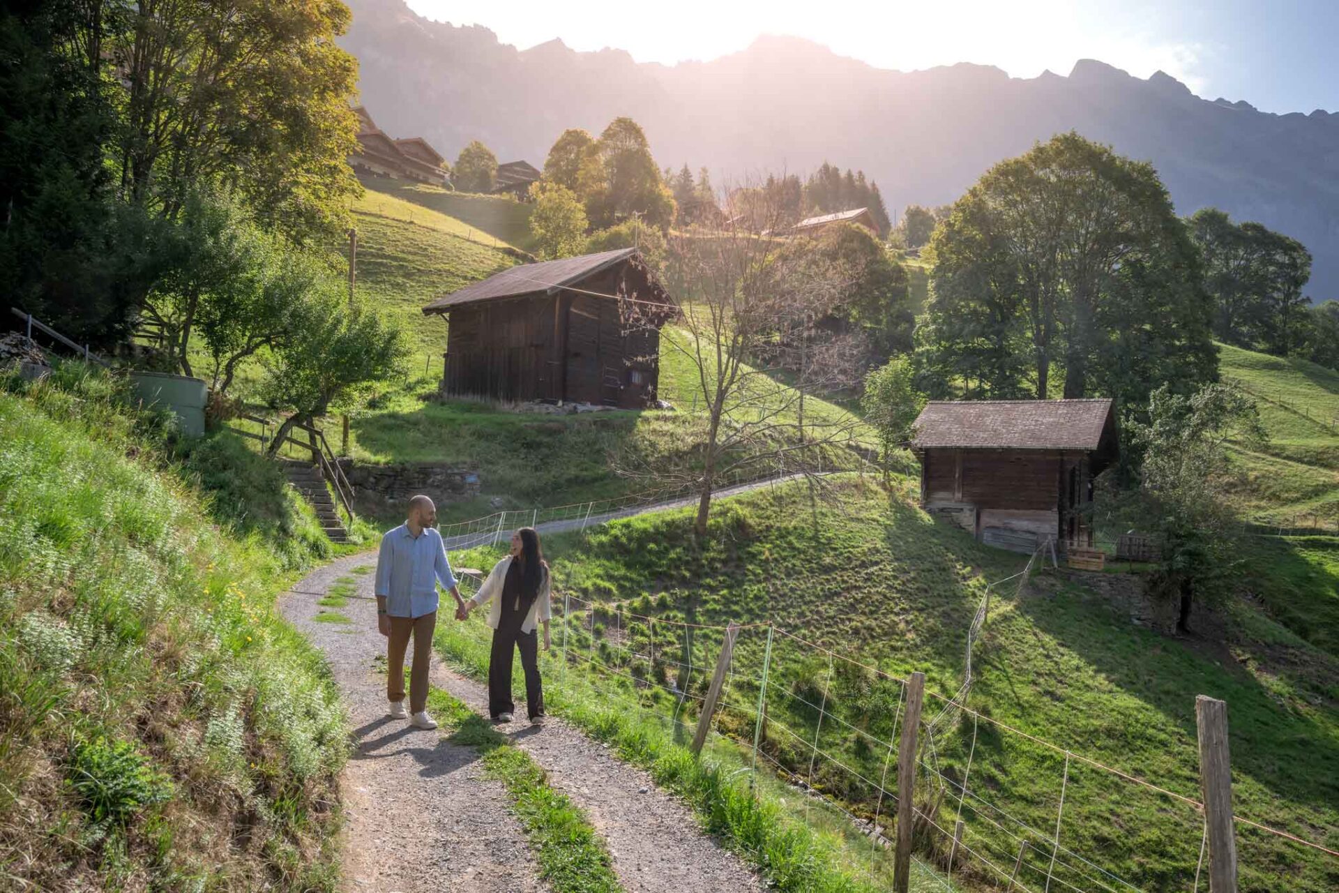 engagement photo shoot in Wengen