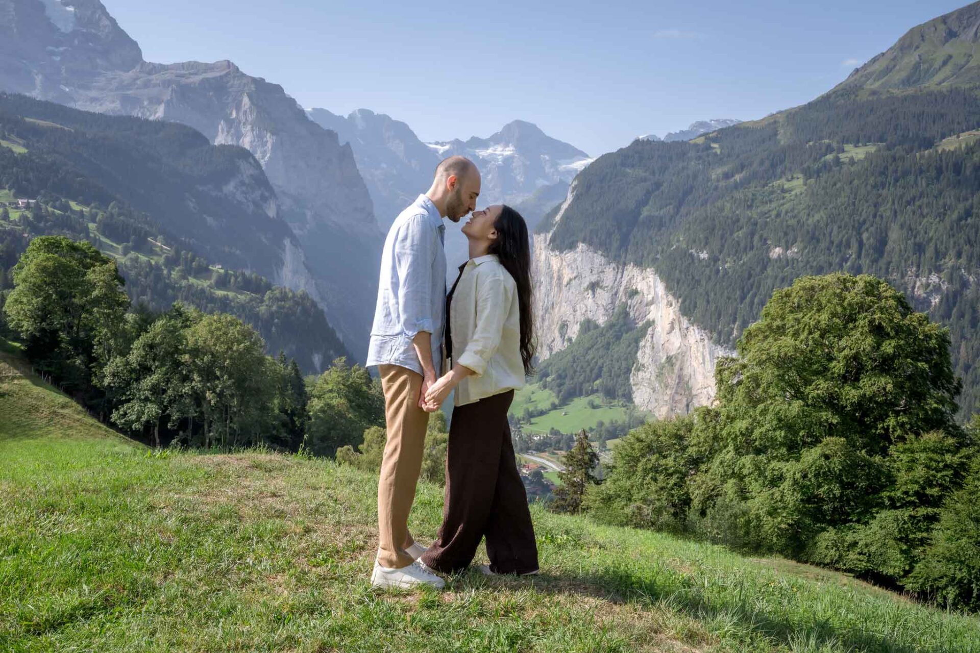 engagement photo shoot in Wengen
